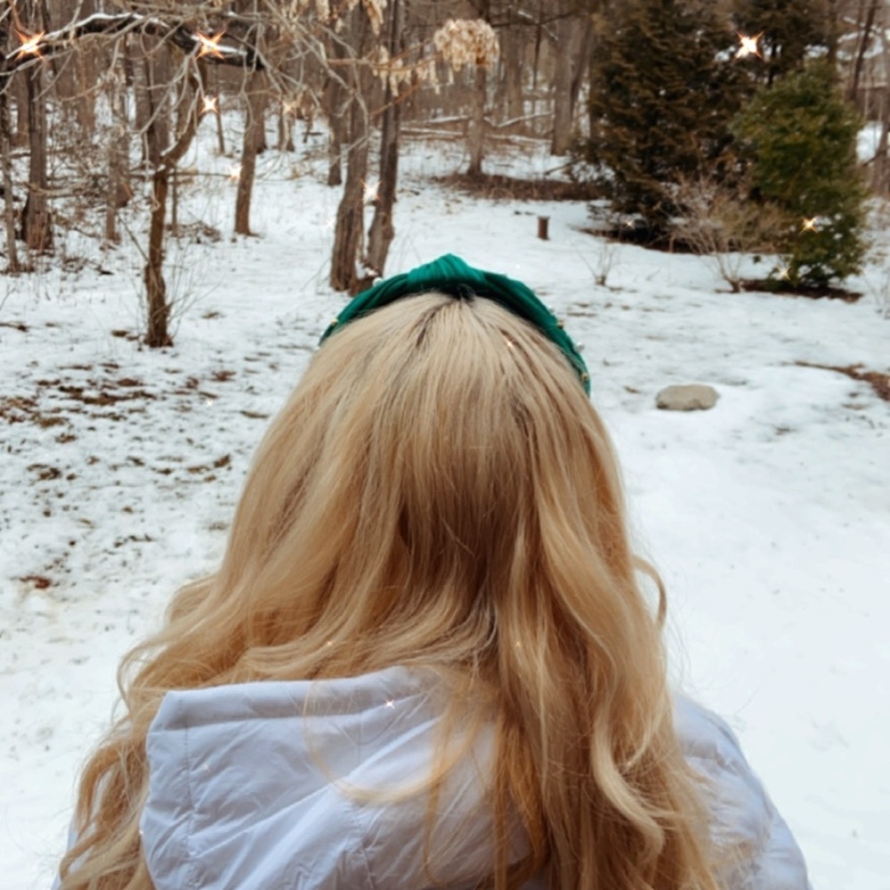 HANDMADE Green Embellished Twist Knot Headband - Picture 4 of 11